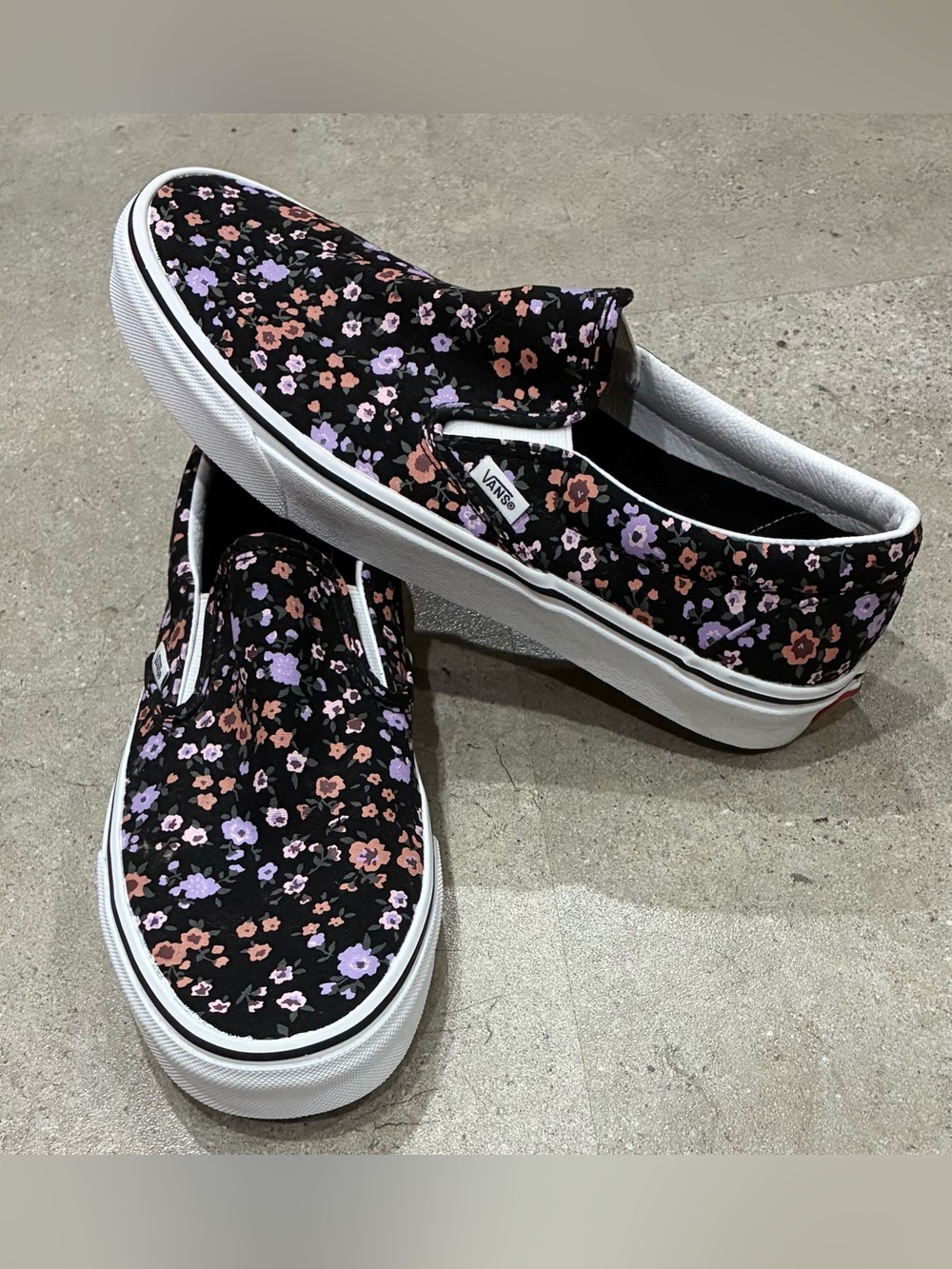 New Womens VANS Floral Slip On Shoes, sz 11